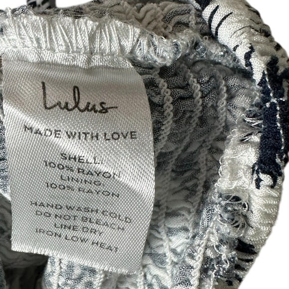 Lulus Palm Print Matching Set Crop Top and Maxi Skirt Black White Size Small - Picture 13 of 15